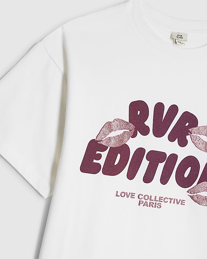 Girls White RVR Edition T-Shirt