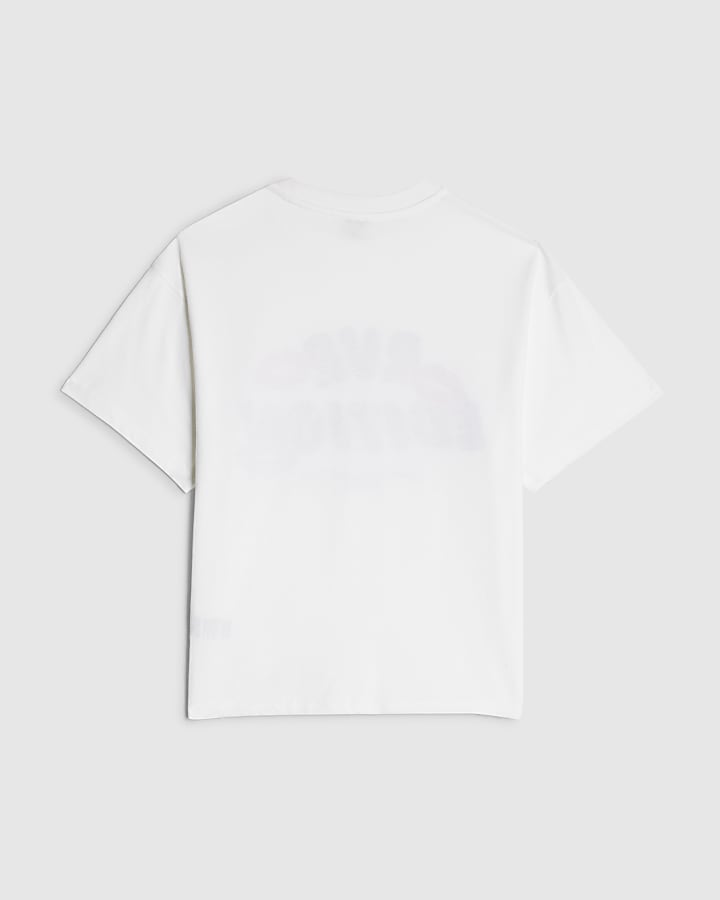 Girls White RVR Edition T-Shirt