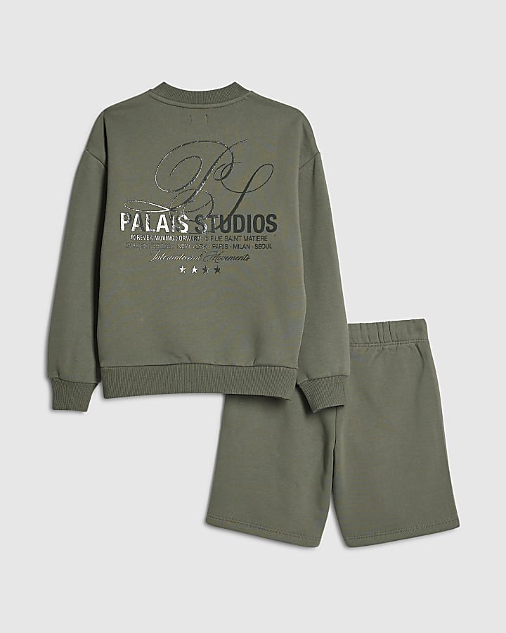 Boys Green Palais Sweatshirt Set