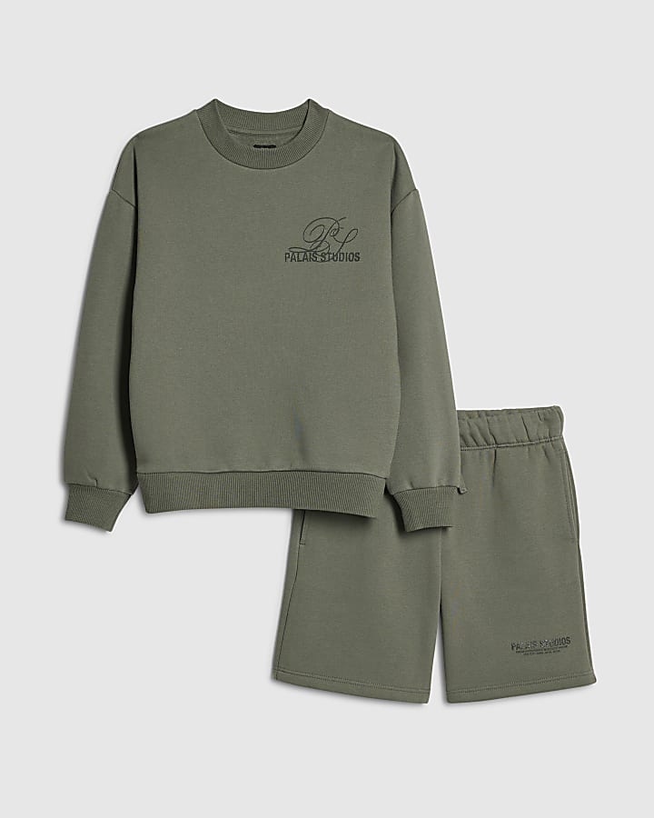 Boys Green Palais Sweatshirt Set