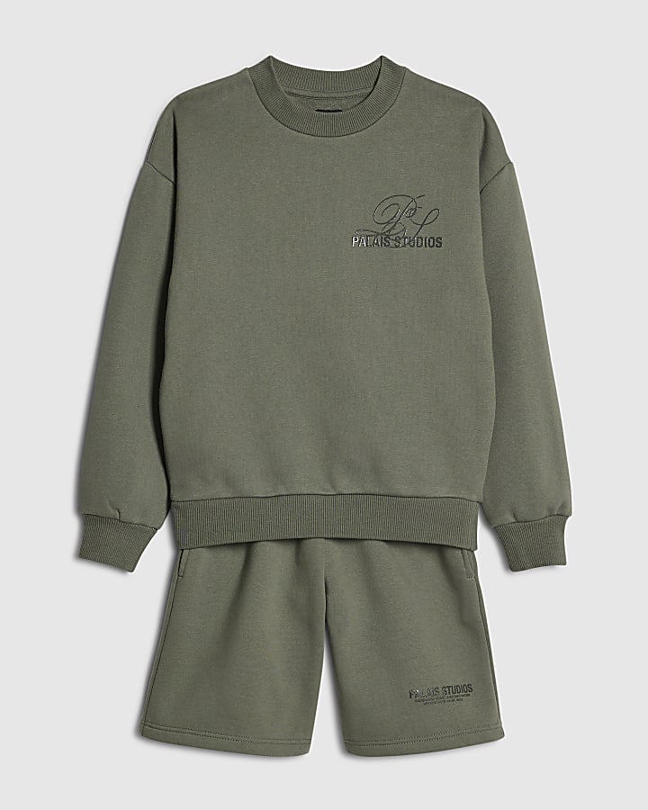 Boys Green Palais Sweatshirt Set