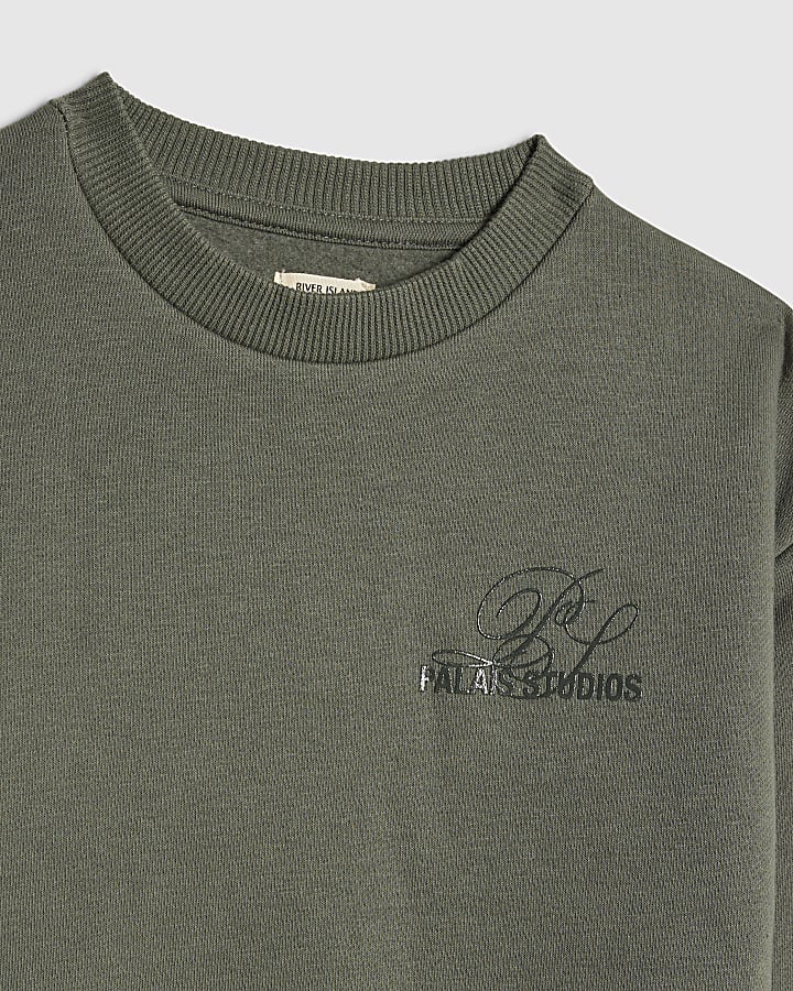 Mini Boys Green Palais Sweatshirt Set