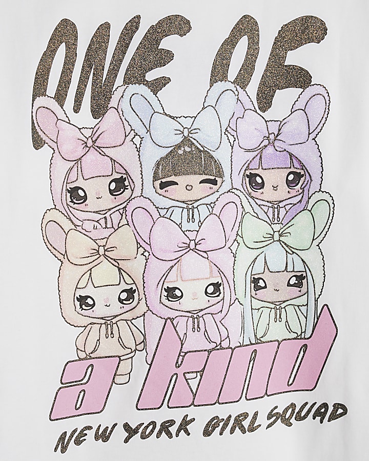 Girls White New York Girl Squad T-Shirt