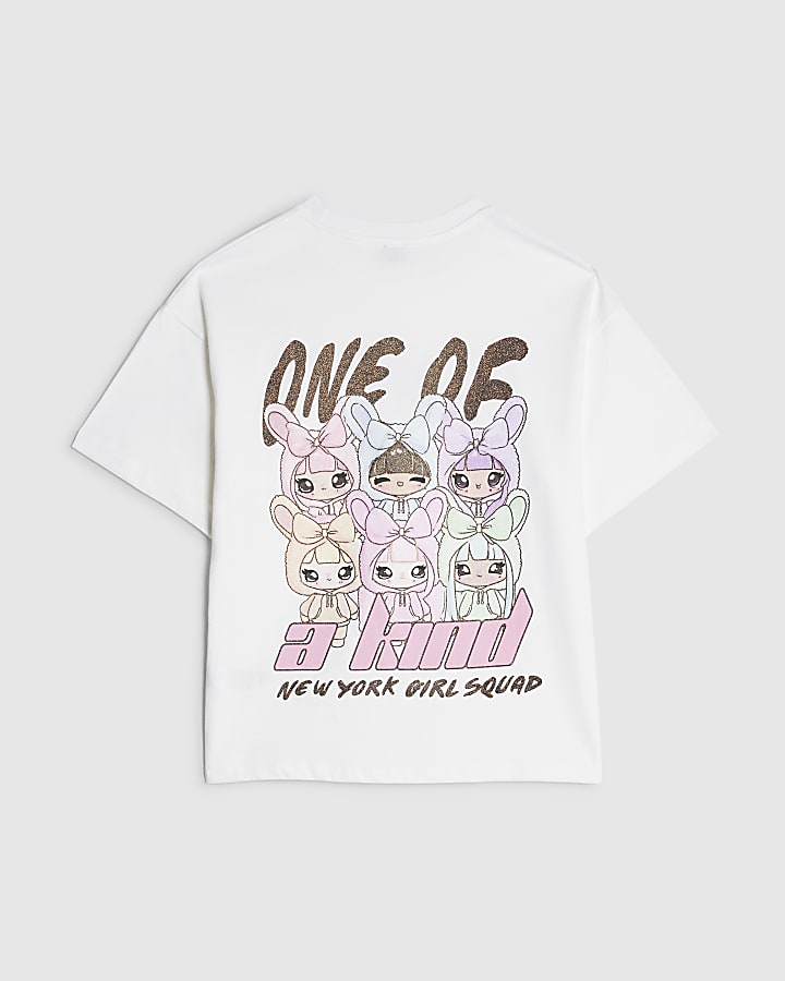 Girls White New York Girl Squad T-Shirt