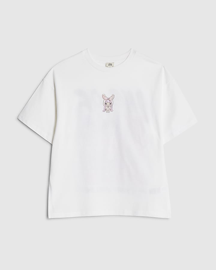 Girls White New York Girl Squad T-Shirt