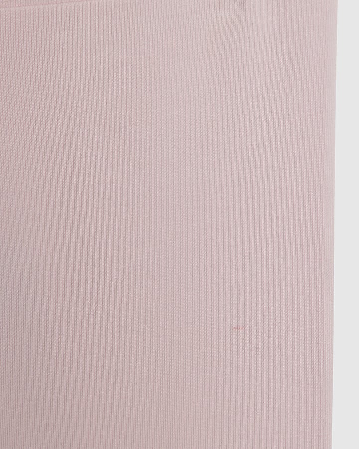 Mini Girls Beige Bow Hat Bear Sweatshirt Set