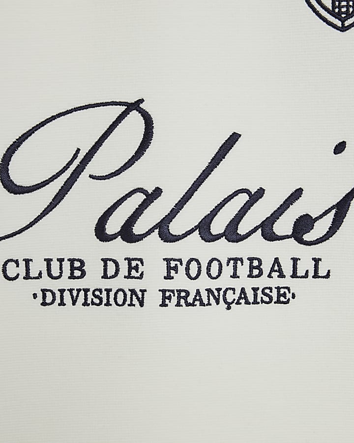 Mini Boys Cream Ribbed Palais T-Shirt