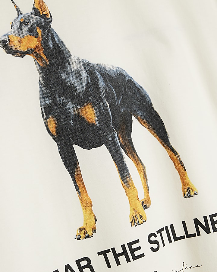 Boys White Fear The Stillness T-Shirt