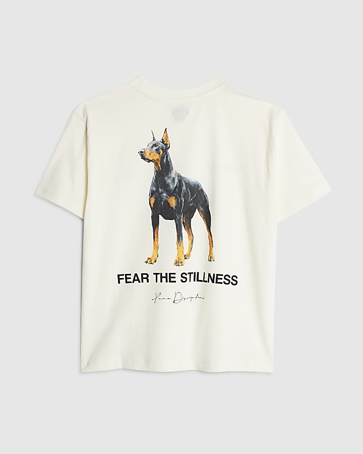 Boys White Fear The Stillness T-Shirt