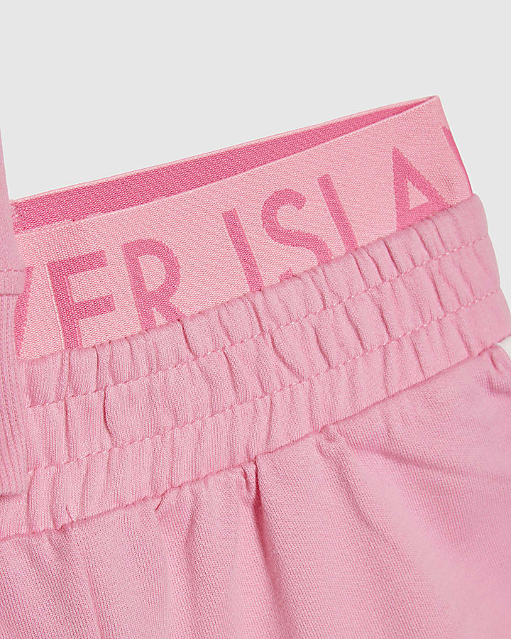 Girls Pink T-Shirt and Runner Shorts Set