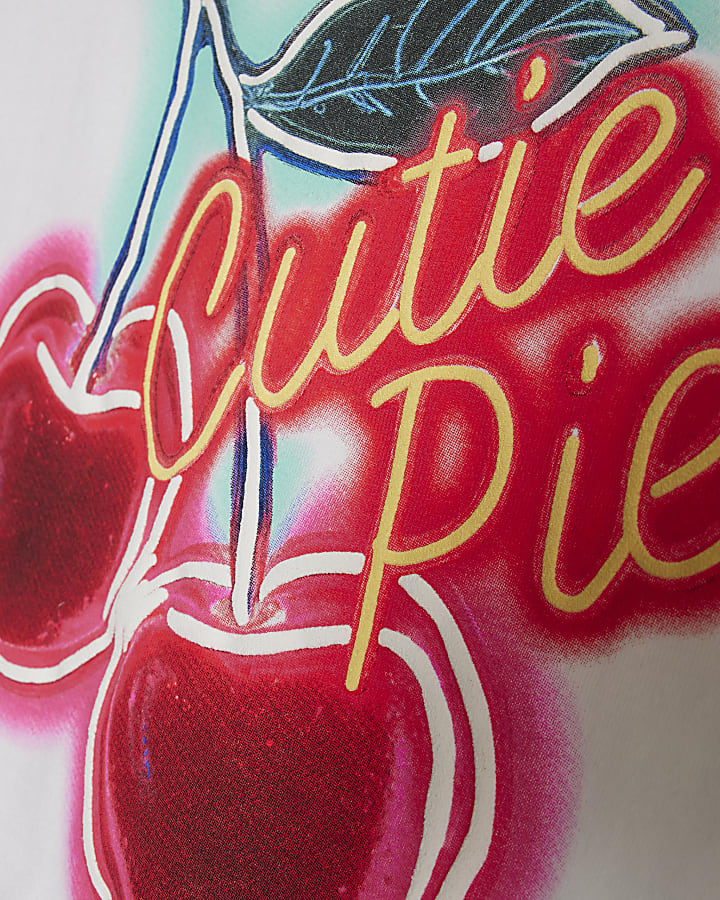Girls White Cherry Pie T-Shirt