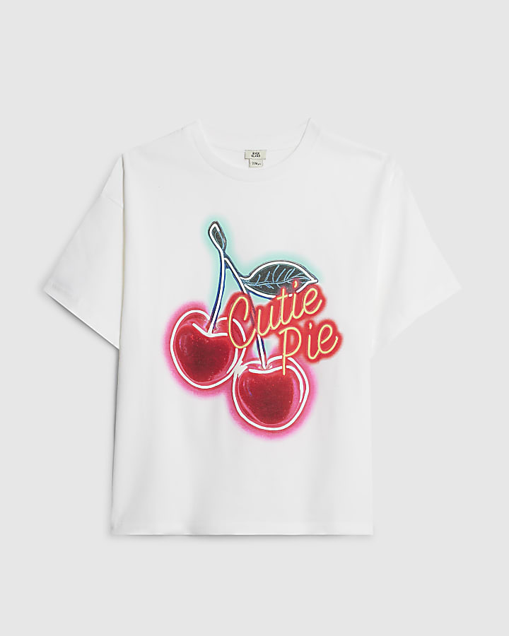 Girls White Cherry Pie T-Shirt