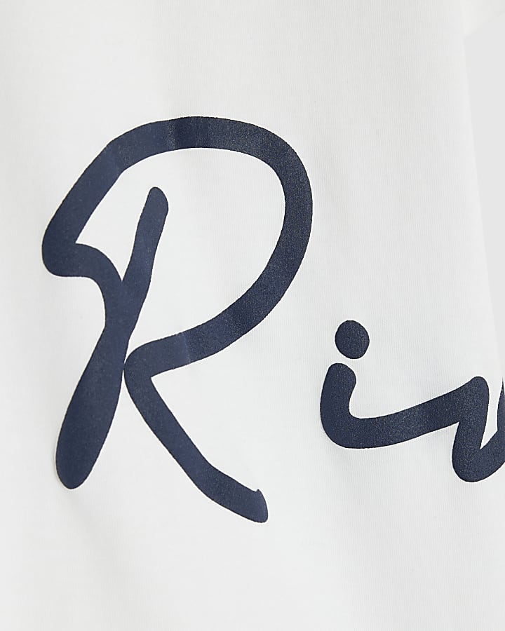 Boys White River T-Shirt And Shorts Set