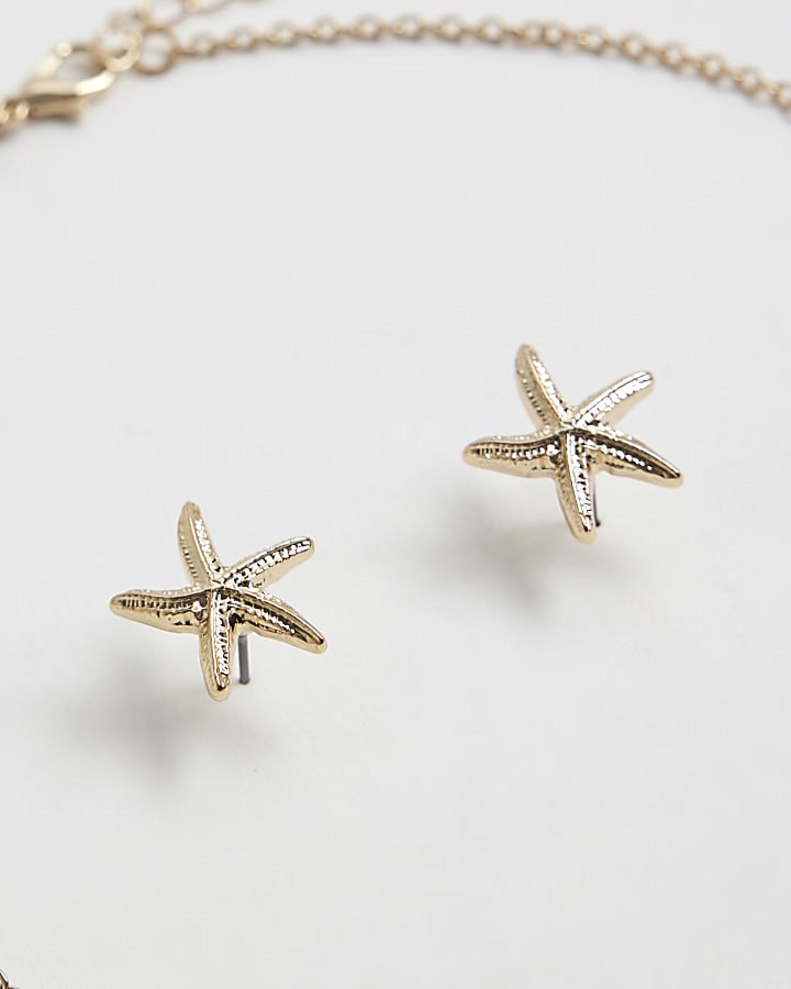 Girls Gold Starfish Necklace
