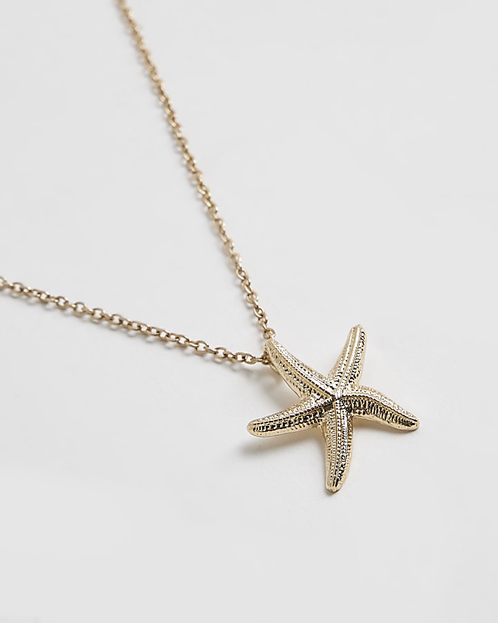 Girls Gold Starfish Necklace