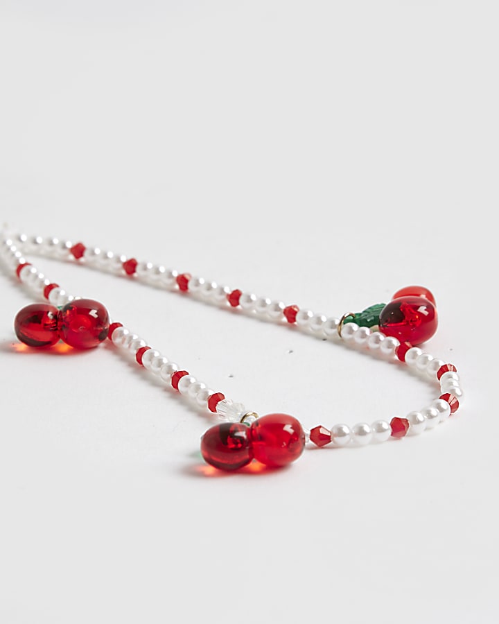 Girls Red Cherry Phone Charm
