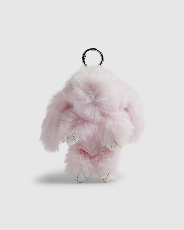 Girls Pink Bunny Bag Charm