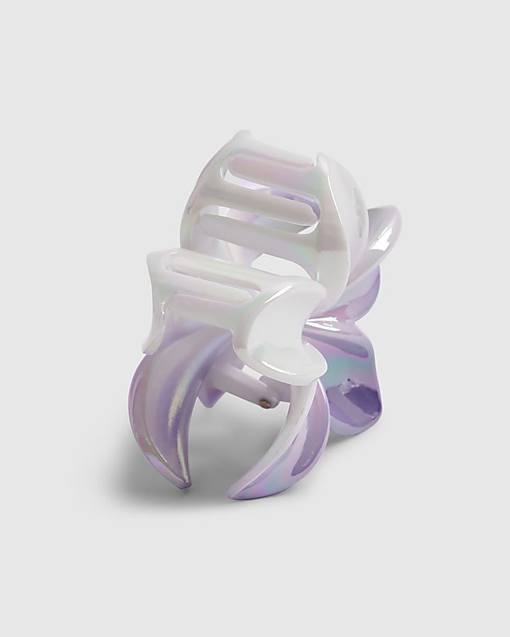 Purple Ombre Floral Hair Claw