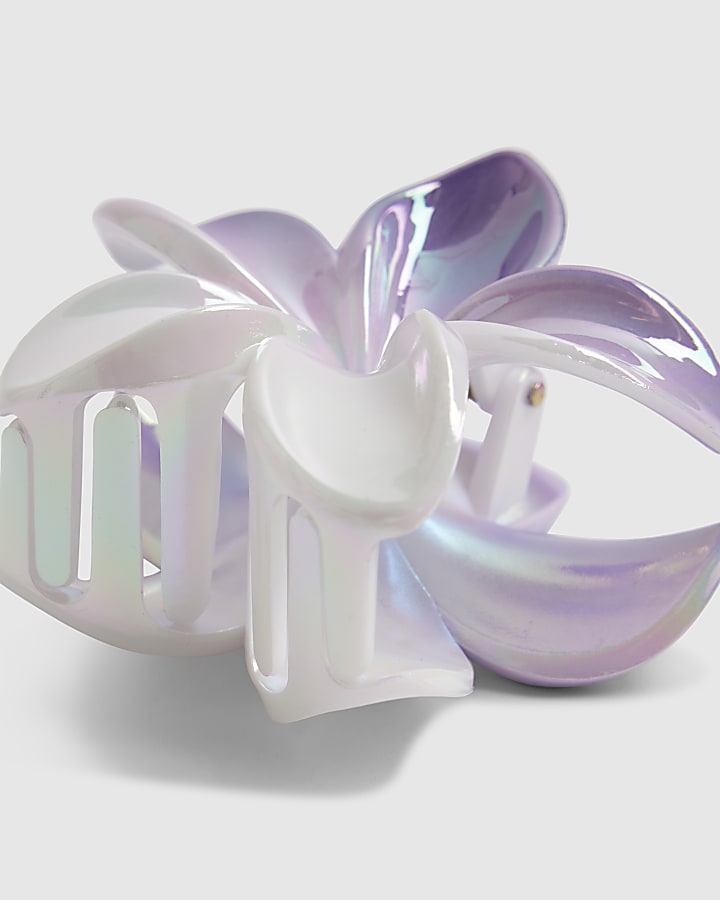 Purple Ombre Floral Hair Claw