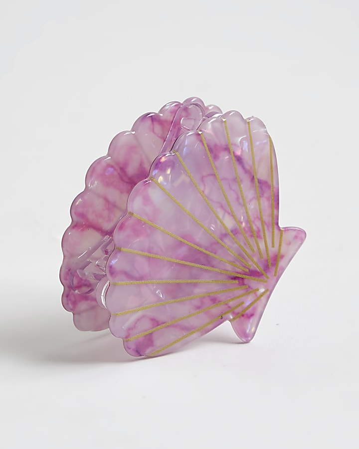 Girls Pink Mermaid Claw Hair Clip