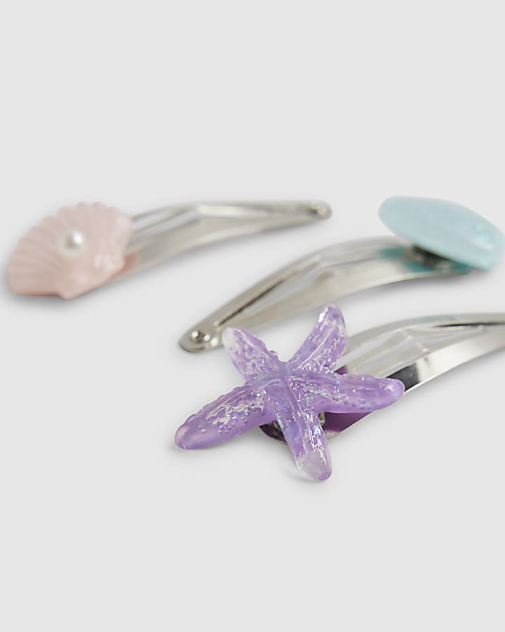 Girls Multi Colour Mermaid Hair Clip Pack