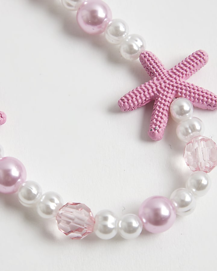 Girls Pink Starfish Phone Charm