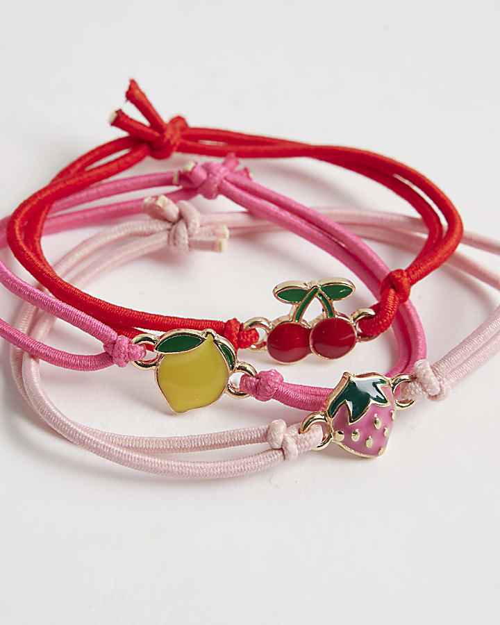 Girls Multi Colour Fruit Pack Of 3 Bracelets