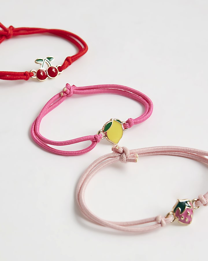 Girls Multi Colour Fruit Pack Of 3 Bracelets