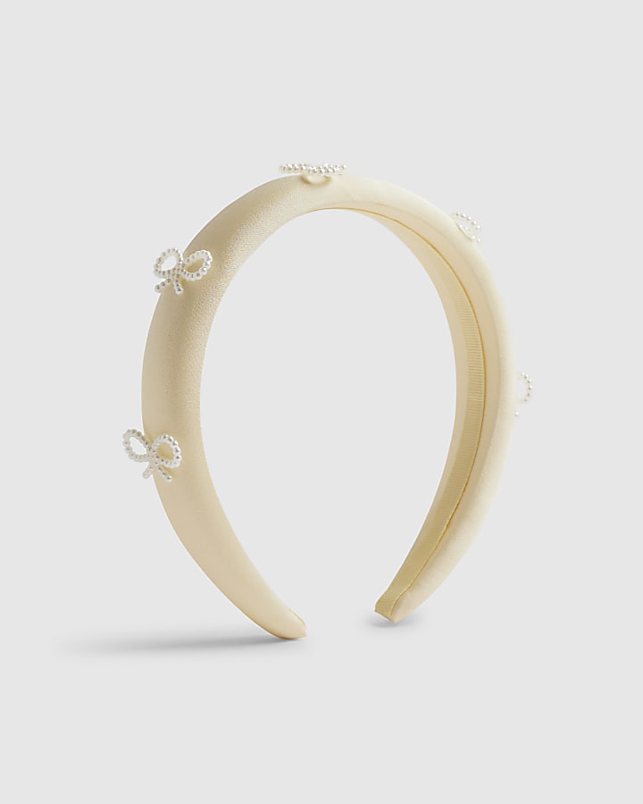 Girls Yellow Bow Headband