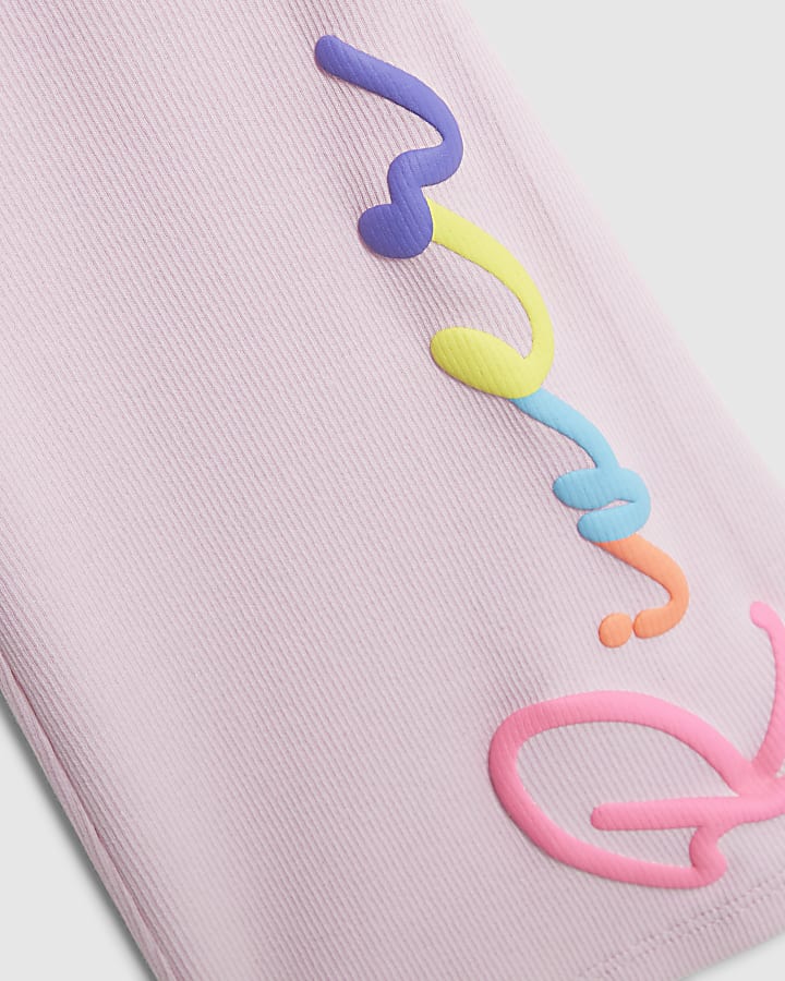 Girls Pink River T-Shirt And Trousers Set