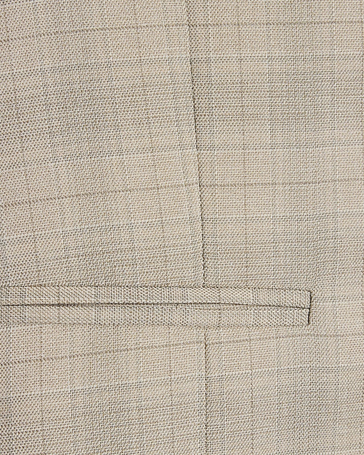 Boys Beige Check Waistcoat 4 Piece Set