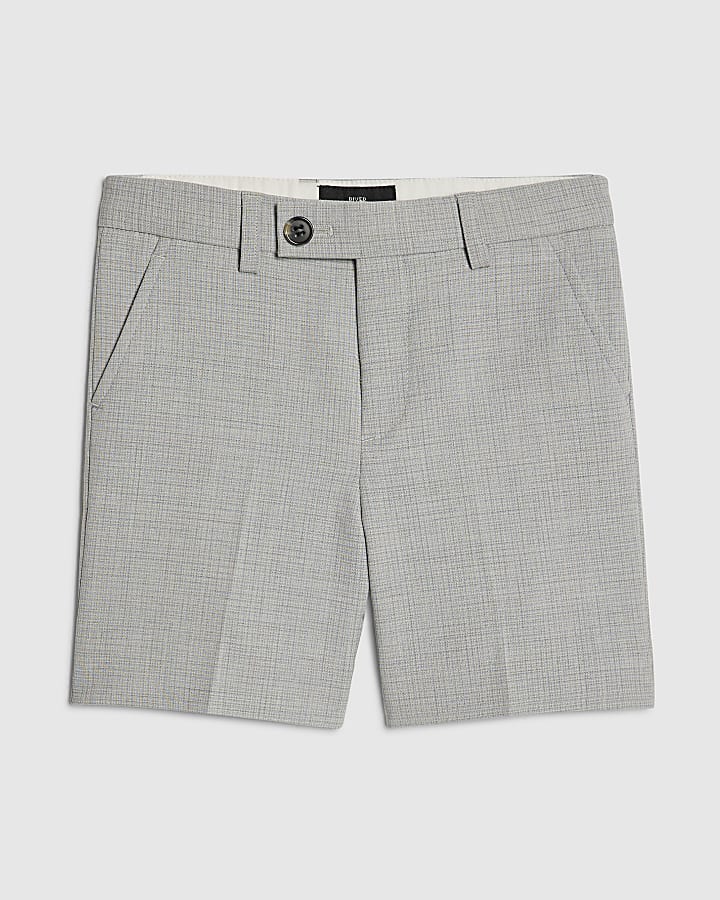 Mini Boys Blue Tailored Suit Shorts
