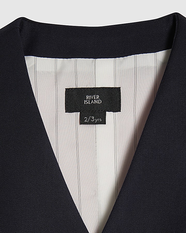 Mini Boys Navy Tailored Waistcoat 3 Piece Set