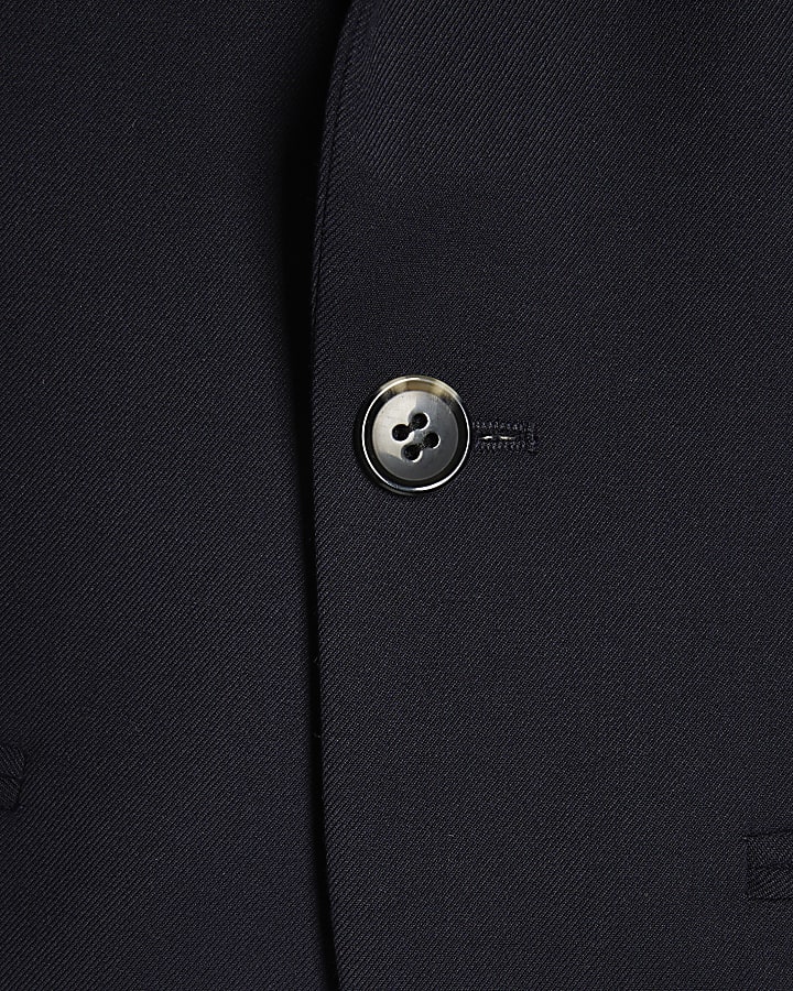 Boys Navy Tailored Suit Jacket Set