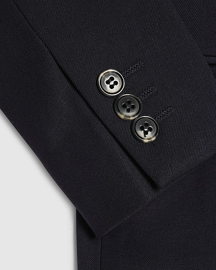 Mini Boys Navy Tailored Suit Jacket Set