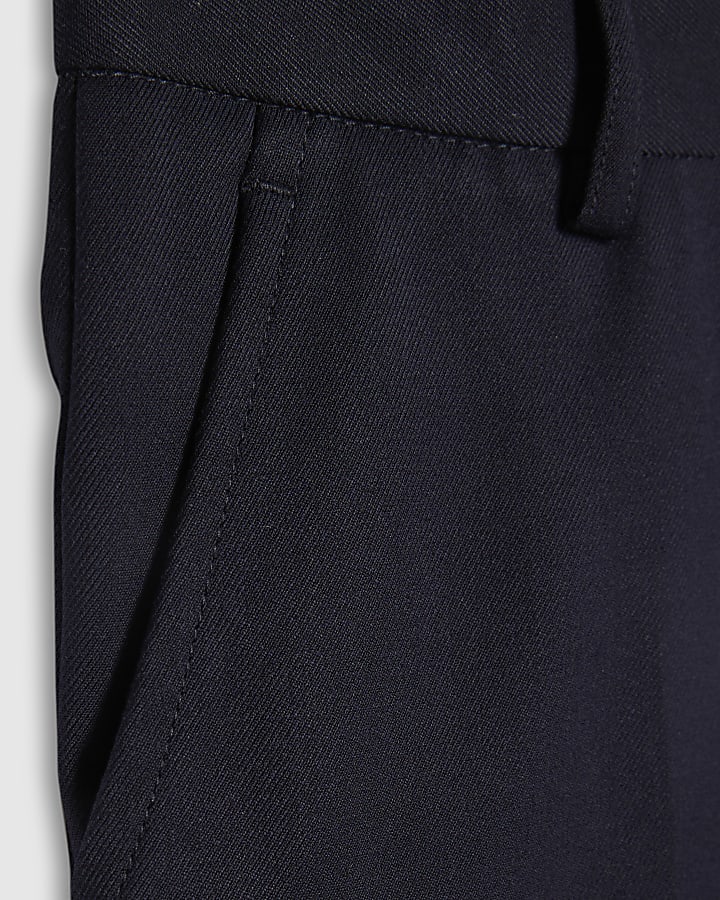 Boys Navy Tailored Suit Trousers