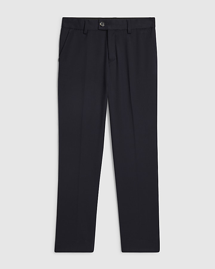 Boys Navy Tailored Suit Trousers