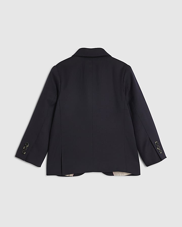 Mini Boys Navy Tailored Suit Jacket