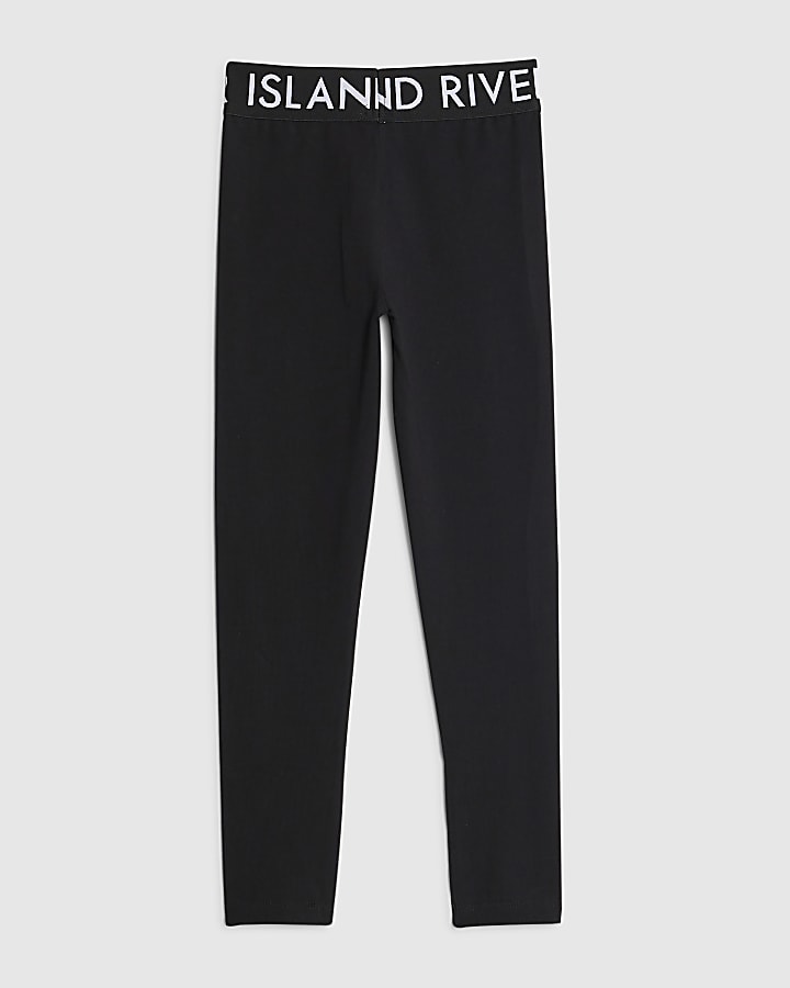 Girls Black Sassy Vibes Leggings