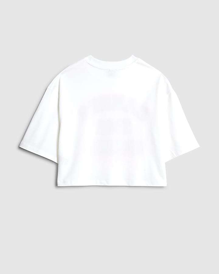 Girls White Cannes Camouflage T-Shirt
