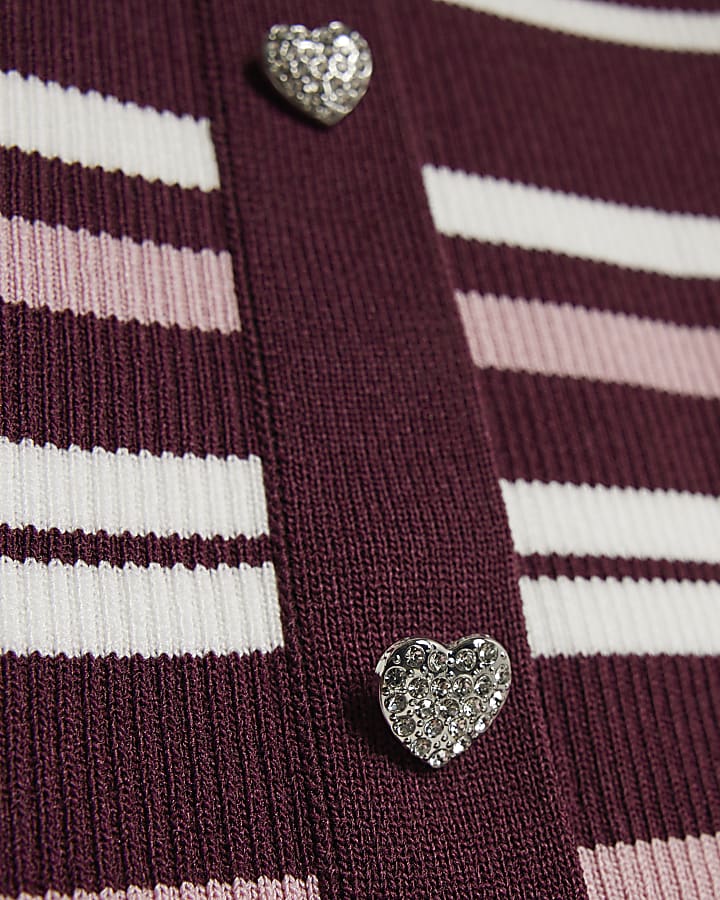 Girls Red Stripe Polo Dress