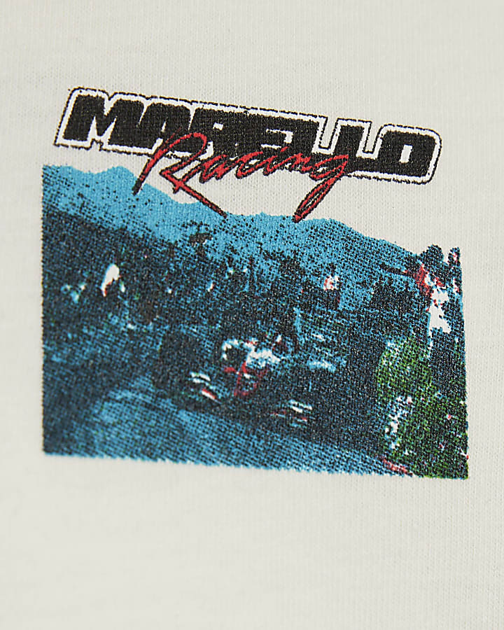Mini Boys White Marcello Car T-Shirt