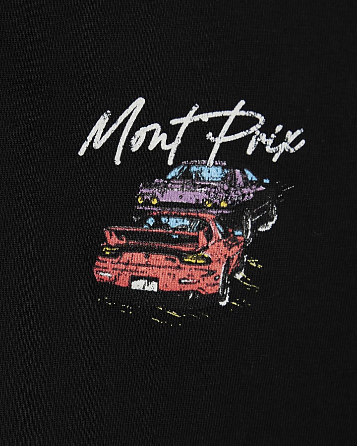 Mini Boys Black Mont Prix Car T-Shirt