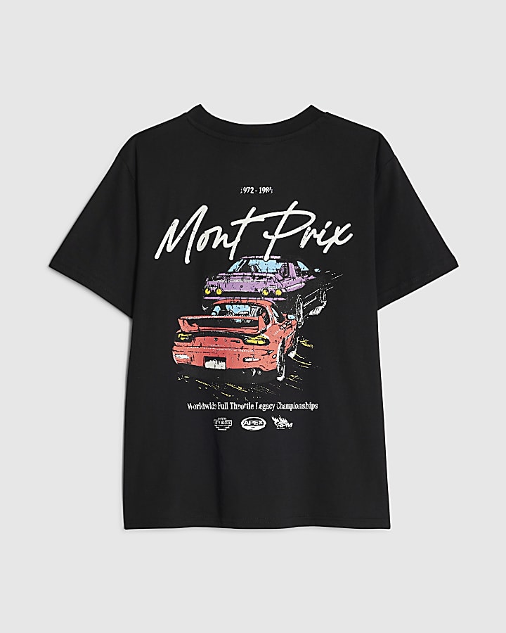 Boys Black Mont Prix Car T-Shirt