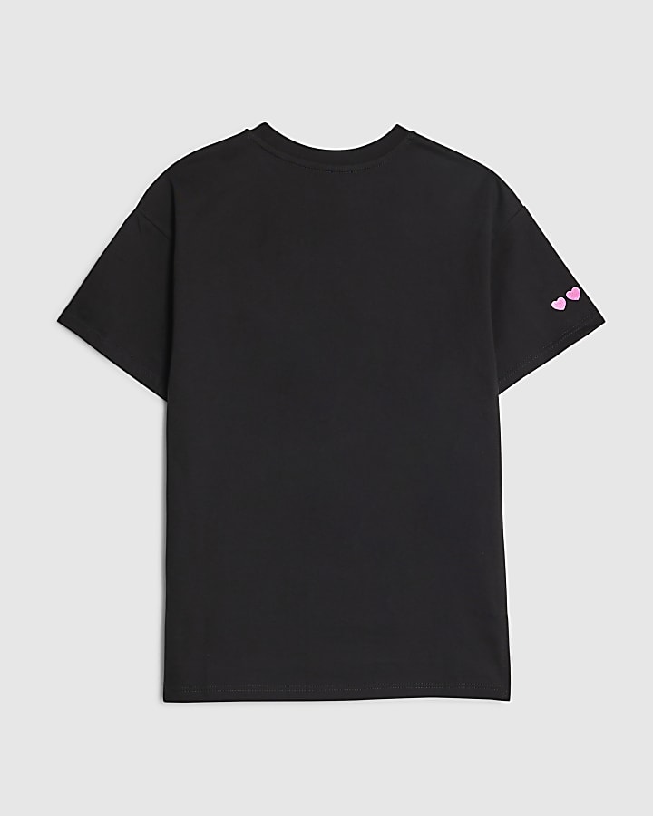 Girls Black Sassy Vibes T-Shirt