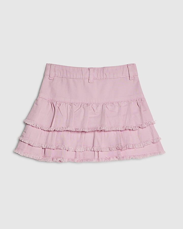 Girls Pink Rara Skirt With Keychain
