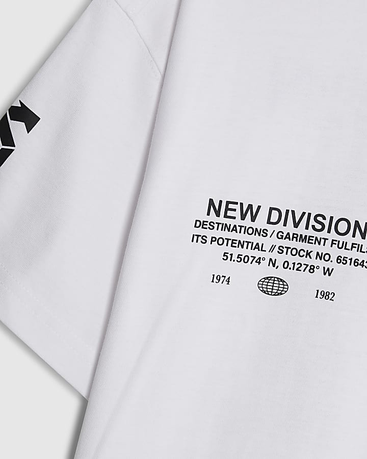 Boys White Graffiti Smile T-Shirt