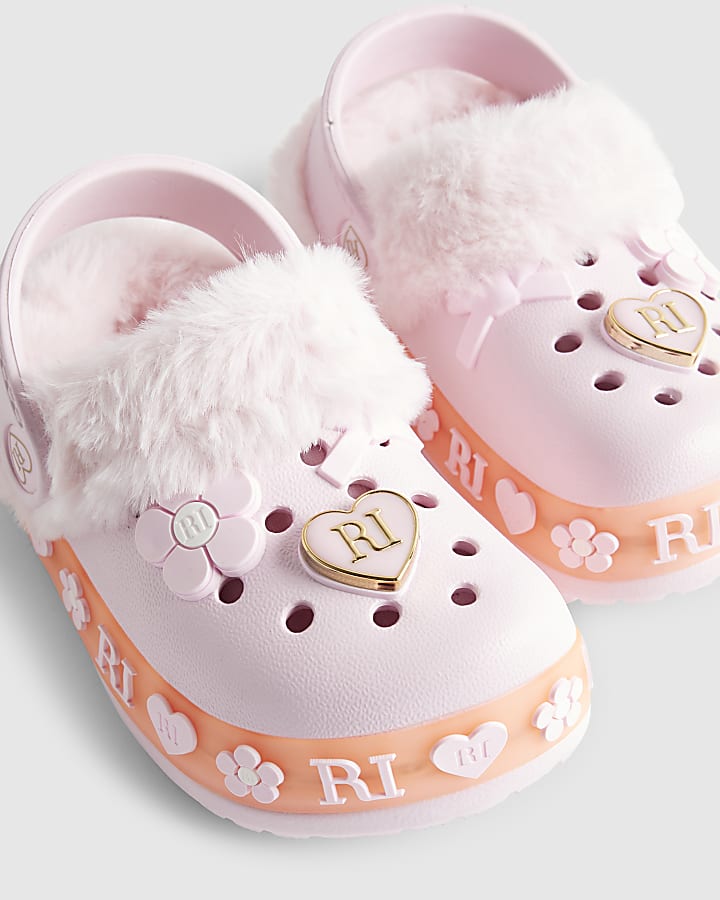 Mini Girls Pink Light Up Clogs