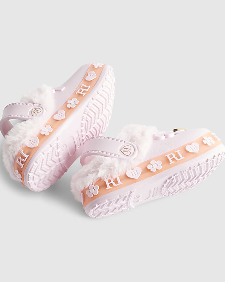 Mini Girls Pink Light Up Clogs