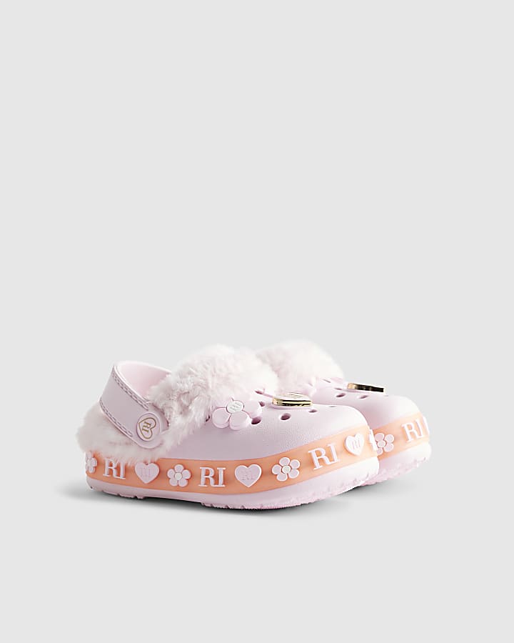 Mini Girls Pink Light Up Clogs
